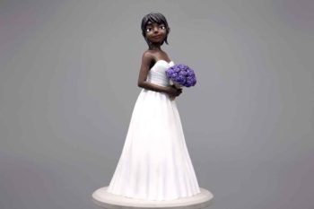 Custom Cake Topper Bride Animated Figure