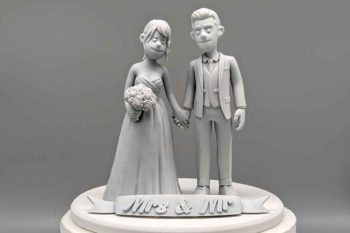 Custom Cake Topper Bride And Groom Cartoon Figures