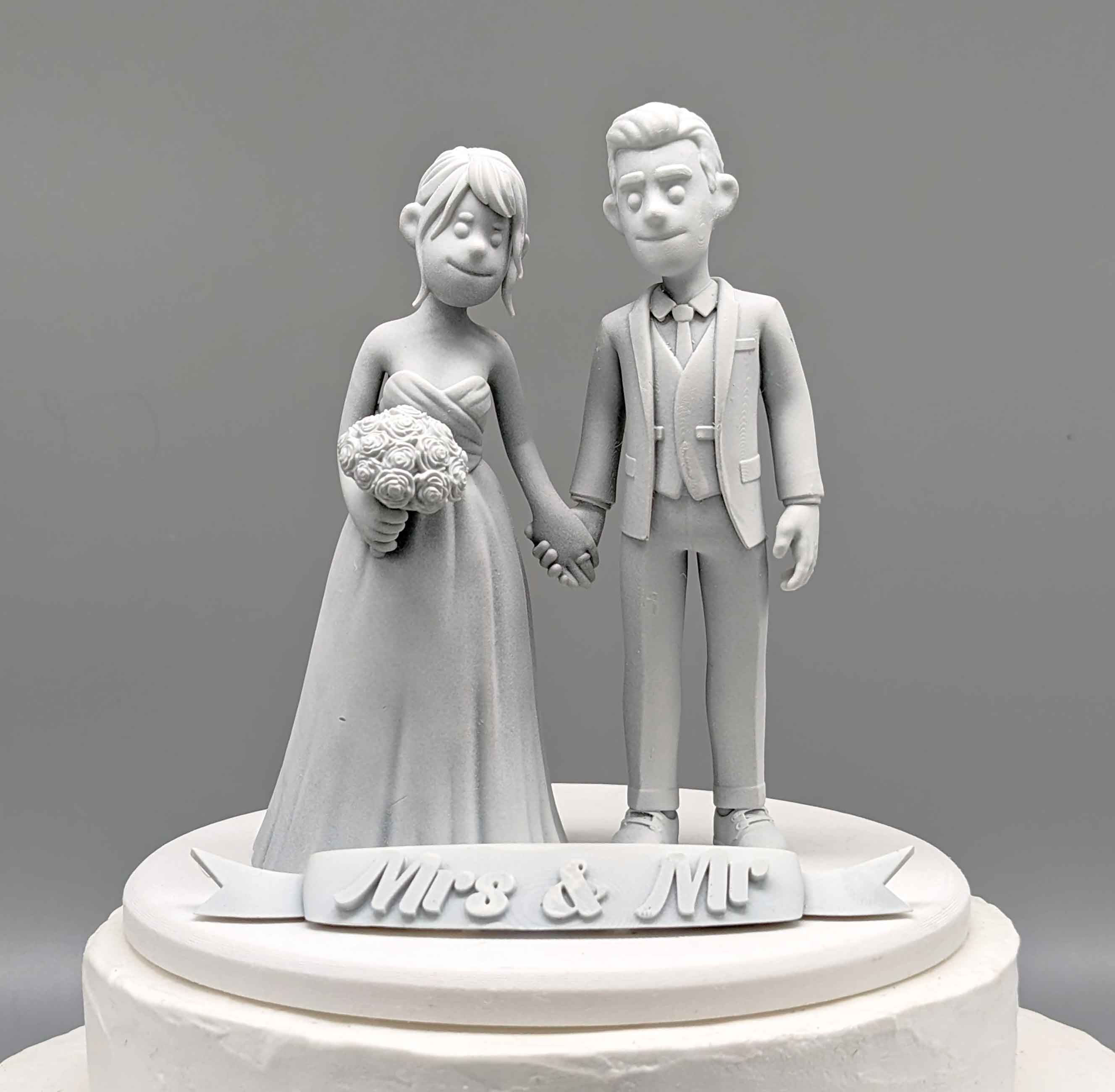 Custom Cake Topper Bride And Groom Figures