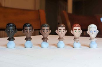 Painted Cake Topper Skin Tones